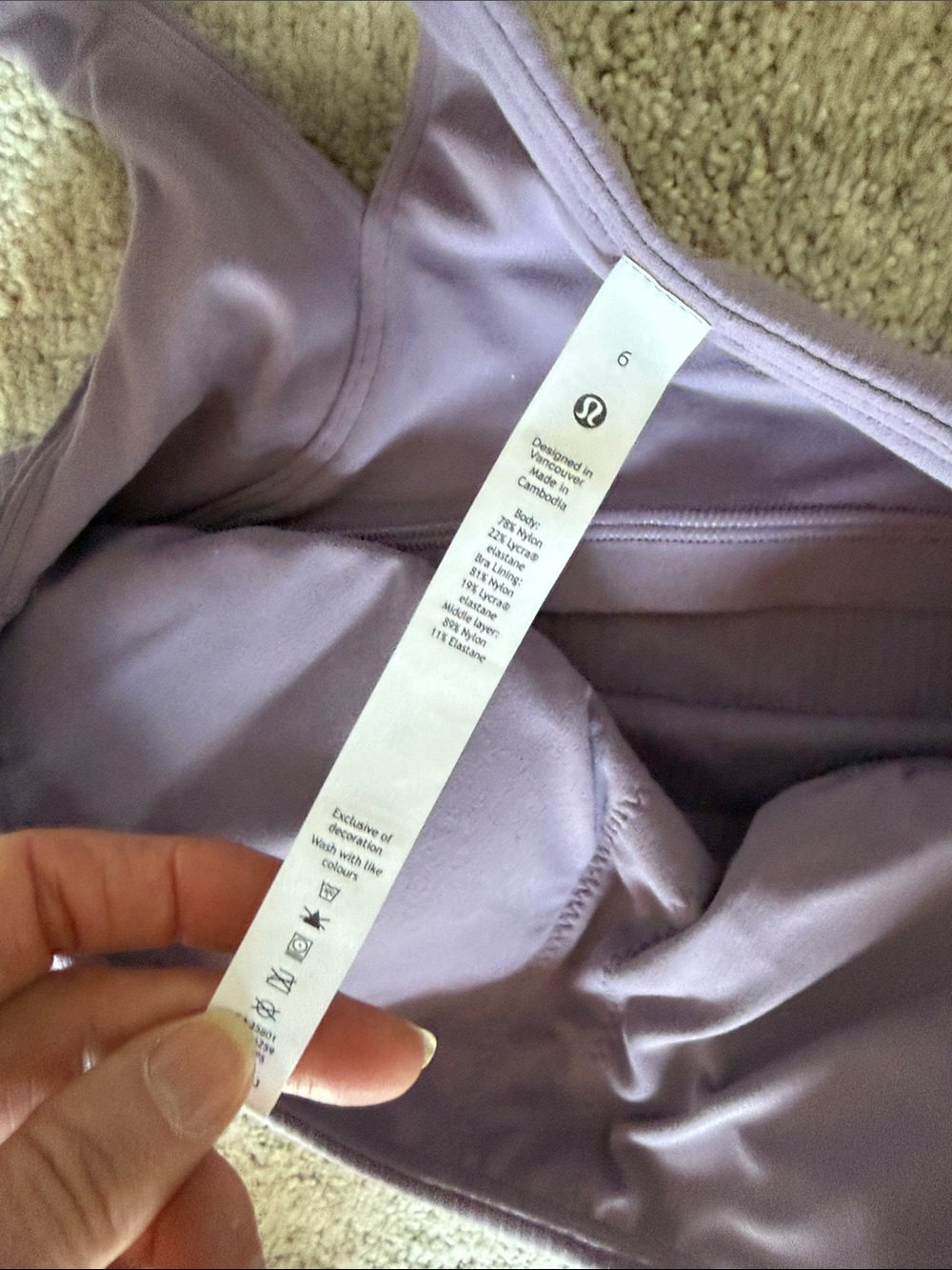 Lululemon Ribbed Nulu Asymmetrical Yoga Tank Top size 6 - Picture 7 of 7